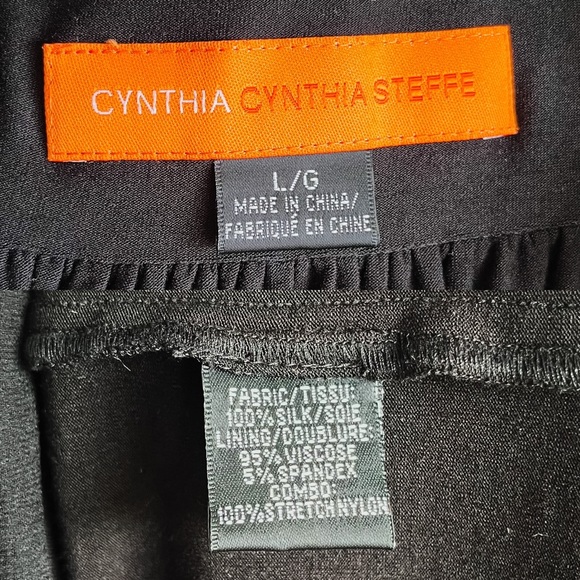 Cynthia Steffe Silk Black Sleeveless Dress Women’s Large - Picture 7 of 8